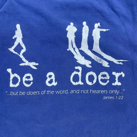 Jesus "be a doer" T-Shirt Men's XXL - Picture 3 of 5